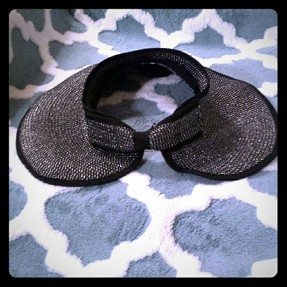 Saks Fifth Avenue Roll up Visor w/Bow